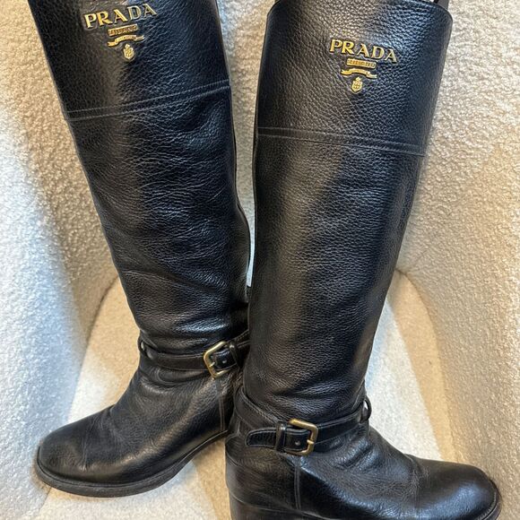 Prada Boots Color Black Size 35.5 - Picture 8 of 8